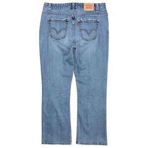 Vintage Y2K Levi’s 515 Bootcut Jeans Women’s 16 (34x31) Distressed Blue Denim